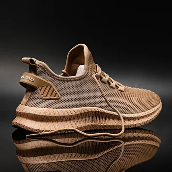 Обувки за бягане за мъже Дишащи спортни обувки Мъжки ежедневни обувки за ходене Леки модни дантелени удобни обувки за бягане