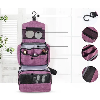 Сгъваема тоалетна чанта организатор окото джоб кратък мода висящи пътуване козметична чанта висок капацитет баня измиване чанта спорт