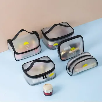 водоустойчива прозрачна баня козметична чанта жени грим случай пътуване цип грим красота измиване организатор тоалетна чанта за съхранение