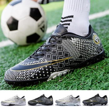 Детски футболни обувки Turf Soccer Cleats High Ankle Soccer Boot Men Professional Football Boots Five-a-side Soccer Shoes