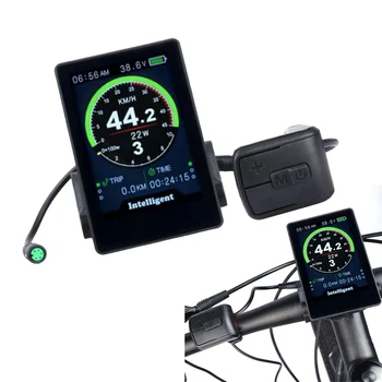 Нов практичен издръжлив E-Bike Bike Display Контрол на скоростта 860C 36V-52V дисплей E-Bike електрически велосипед Шест езика